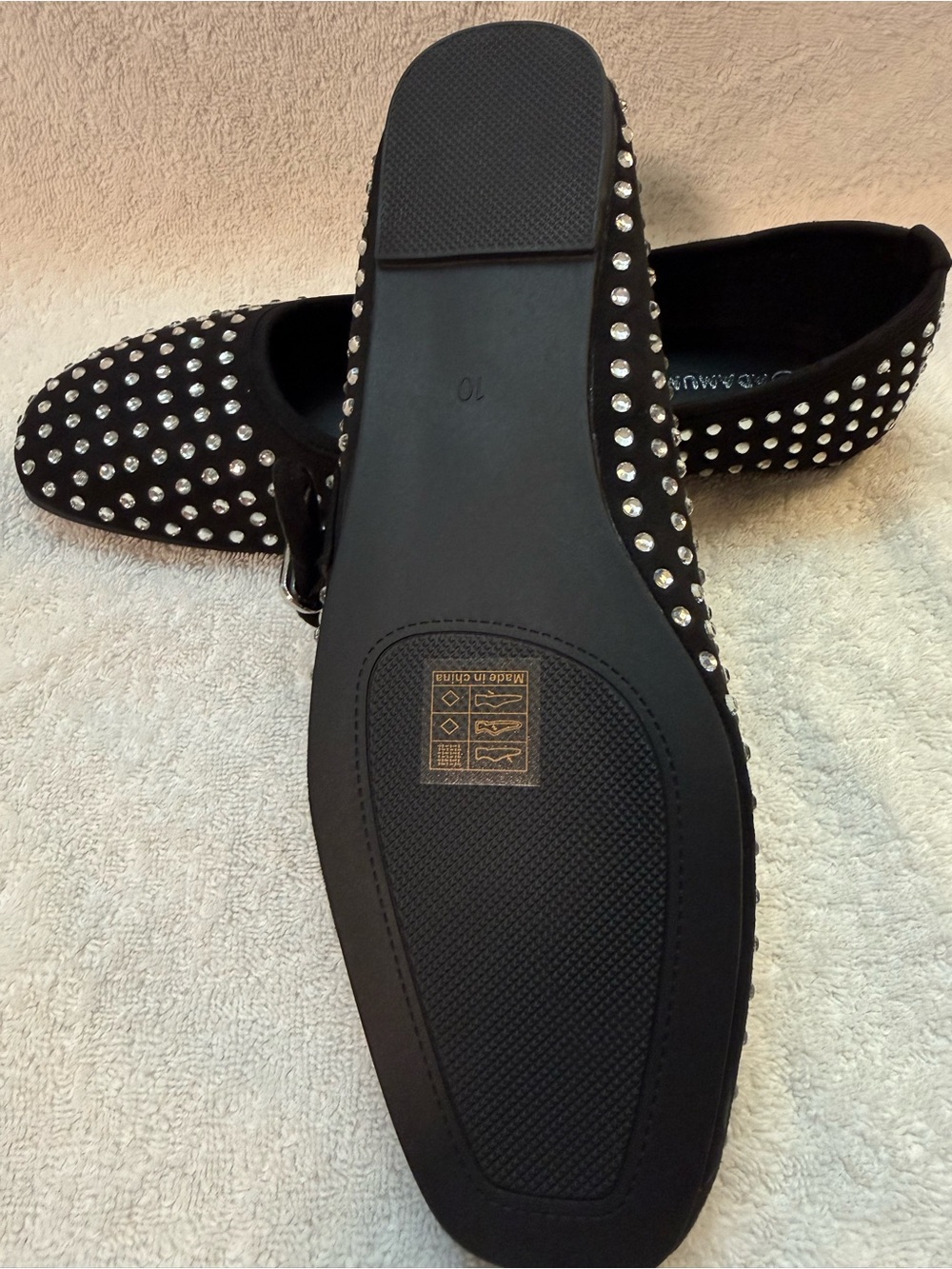 Black Studded Mary Jane Flats bundle shoes for deep discounts - Picture 6 of 7